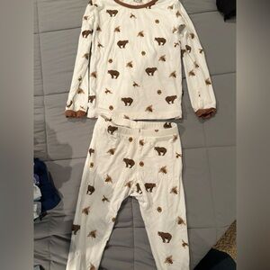 Kyte Baby Long Sleeve Two Piece Pajamas Honey Bear - 3T